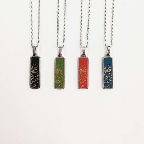 漆トップネックレス　芝