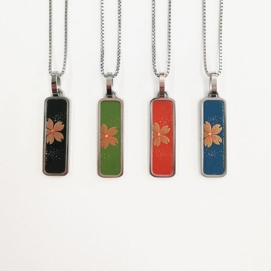 漆トップネックレス 桜